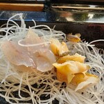 えび寿し - 刺身  ひらめ  ばい貝