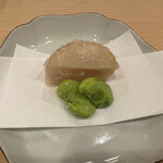 鮨桂太 - ホタテと銀杏の天ぷら