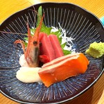 北の幸 海道 - お造り「本鮪・サーモン・帆立・甘海老」
