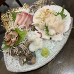 浜焼活貝 いさむ - 刺身5種盛り　おかわり2