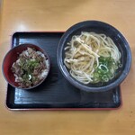 星野庵 - 牛めしセット　800円(税込)