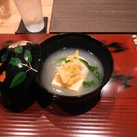 おおたに - 車海老真丈、かぶらのすり流し