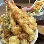 魚河岸割烹 鮮 - まさに鬼盛り!! 天ぷらサックサクッで絶品!!