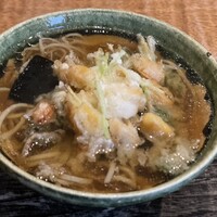 浅草 ひら山 - 貝柱かき揚げ蕎麦