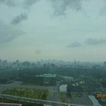 モナリザ - 窓からの景色。皇居の奥に新宿のビル群