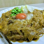 tell me キッチン - 牛スジ肉カレーライス大盛り　龍のたまごのせ