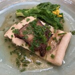 館山美食倶楽部 - 太刀魚と醤油干し肉の蒸し物