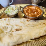 アジアンダイニングブッダ - 【ランチDセット】キーマカレー（辛さ5）、岩塩バターナン