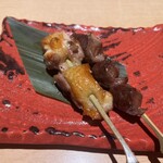 比内地鶏と国産本マグロ 千の庭 - 