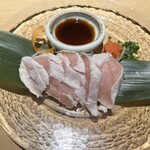 比内地鶏と国産本マグロ 千の庭 - 