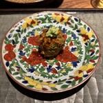 Kiu - 京都追山の蛍烏賊と雲丹を浅葱で和えて