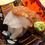 島津 - 白エビ，真鯛の酒盗