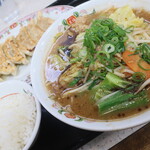 餃子の王将 - 焦がしニンニク味噌ラーメン フェアセットＢ＋餃子３個