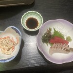 レストラン しん愛 - 小鉢とお刺身