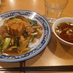 円喜家 - 豚バラ肉あんかけごはん