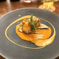 創作イタリアンちゃぶっとりあ - あん肝のアメリケーヌソース。