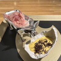 クッチーナ - ⑦岡山県牡蠣 カルボナーラ 生ハム  フランス産ウィンタートリュフ