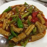 大連 - 豚ホルモンのピリ辛炒め2013/5