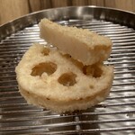 てんぷら 下村 - この厚みの蓮、こちらでぜひ試してみて！