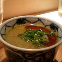 麻布 かどわき - 牡蠣とポン酢の茶碗蒸し・・。