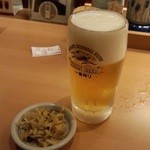 やよい軒 - 生ビール/小＋無料のタクアン