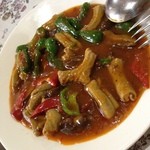 2013/7豚ホルモンのピリ辛炒め580