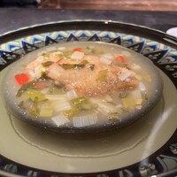 仁修樓 - アカムツ酸味野菜 地鶏スープ煮込み