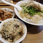 Rock’anDo - 仙台せり牡蠣カレー南蛮＋牡蠣とせりの炊込ご飯