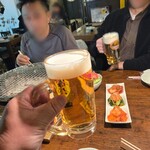 ホルモンさわ - 生ビールいただきます～！