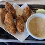 牡蛎処 桝政 - かきフライは熱々で最高(๑´ﾛ`๑)～♪❤️