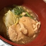 海鮮・鎌倉野菜 まつだ家 - お通し(ほろほろの鶏肉と野菜のあんかけ)