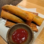 めしや 克元 - えびとチーズの春巻き 600円