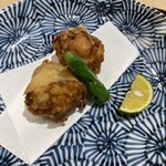 283686672 - 箸休め(あん肝ポン酢→フグの唐揚げ)
