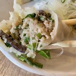 らぁめん蓮華 - 水餃子はニラがたっぷりで、めっちゃ美味い！