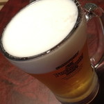 小料理荒井 - 生ビール中（４５０円→ハッピーアワーで３００円＋税）２０１４年６月