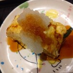 手挽きそば 一心 - 特製玉子焼き、おろしと醤油でいただきました。