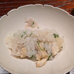 方寸長島 - お食事　大根と蓮根のご飯