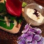 すきうどん 満川 - お造り (鮪：湯葉)