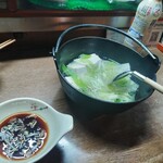 味の蔵どんつく - 湯豆腐　ポン酢でいただく。