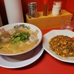 ラーメン 麺対軒 - ミニミニセット(ラーメン小、ミニチャーハン)　生姜ラーメン