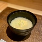 京橋 鮨 好日 - 白玉 うるい卵綴じ