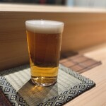 京橋 鮨 好日 - ウェルカムドリンク・生ビール