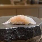 京橋 鮨 好日 - 明石の寒ヒラメ＋ポン酢