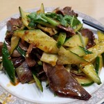 蘭州拉麺店 火焔山 - 牛肉拌黄瓜。