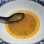 蘭州拉麺店 火焔山 - 最終盤の様子。