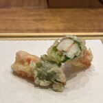 天婦羅 みやしろ - 【ズワイガニのしそ巻き】