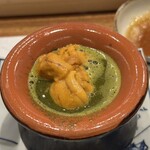 天婦羅 みやしろ - 【鮑の肝ソースシャブシャブ】