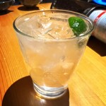 いざかや しん - 酢橘サワーで口中も爽やかに！(o^^o)