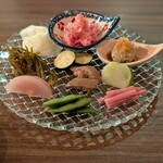 十割蕎麦 鴨料理 ならや - おまかせ盛り合わせ ¥1,500
