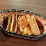 十割蕎麦 鴨料理 ならや - ねぎの鴨脂焼き　¥800